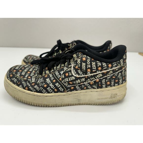 Nike Sneakers Kids Size 5.5Y Air Force 1 Low '07 LB8 Just Do It AO3977-001 - Picture 7 of 13